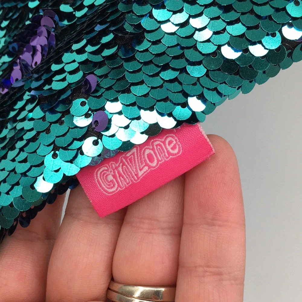 Sequin Mermaid Tail Backpack Bag in Teal & Purple